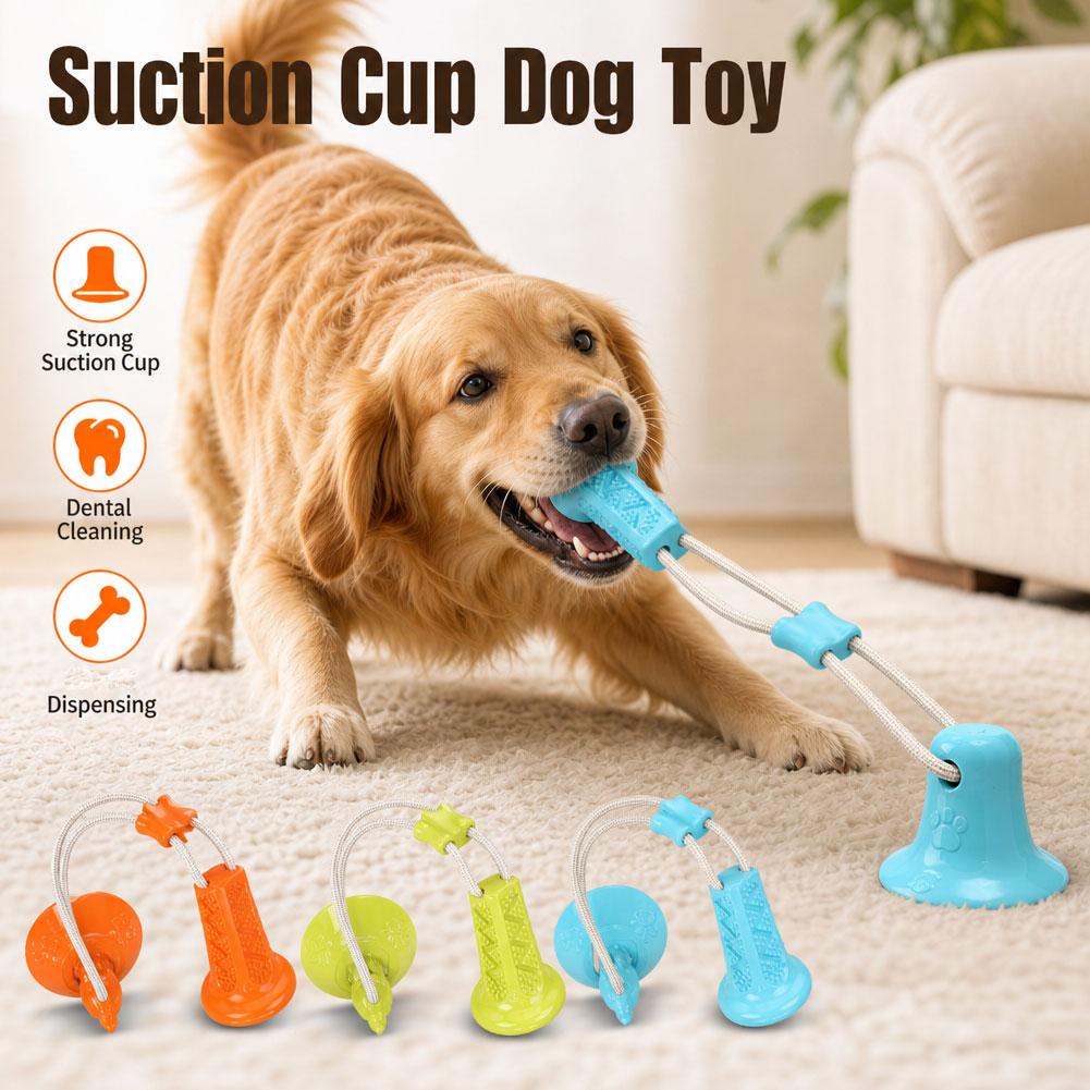 Suction Cup Dog Tug Toy - لعبة مضغ للكلاب بكأس شفط، لعبة