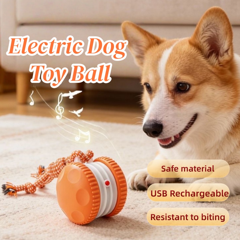 Automatic Moving Dog Ball - كرة ذكية تفاعلية للحيوانات الأليفة تعمل