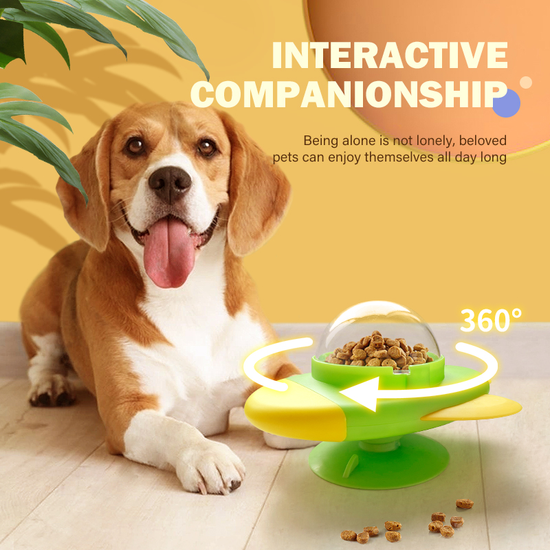 Dog Puzzle Feeder Toy - لعبة ألغاز دوارة على شكل صاروخ