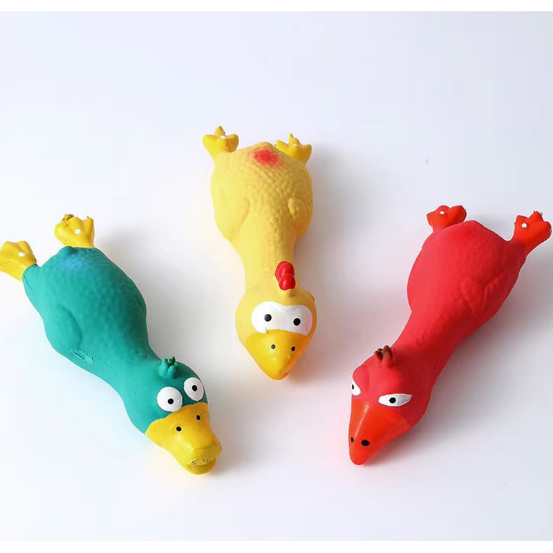 Interactive Squeaky Plush Dog Toy - لعبة لطيفة على شكل دجاجة من