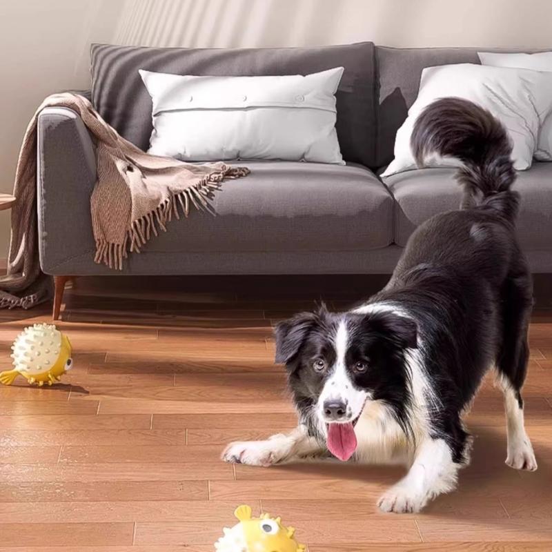 Rubber Treat Dispensing Dog Toy - مجموعة ألعاب إثراء الكلاب الداخلية Y1UD