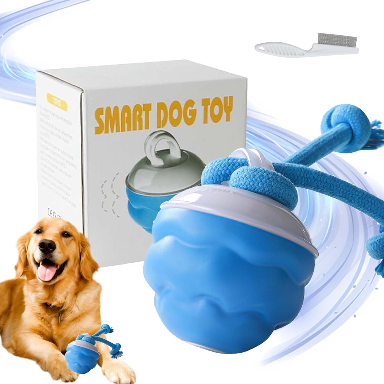 Automatic Moving Dog Ball - لعبة ذكية للكلاب، كرة متحركة تلقائيًا،
