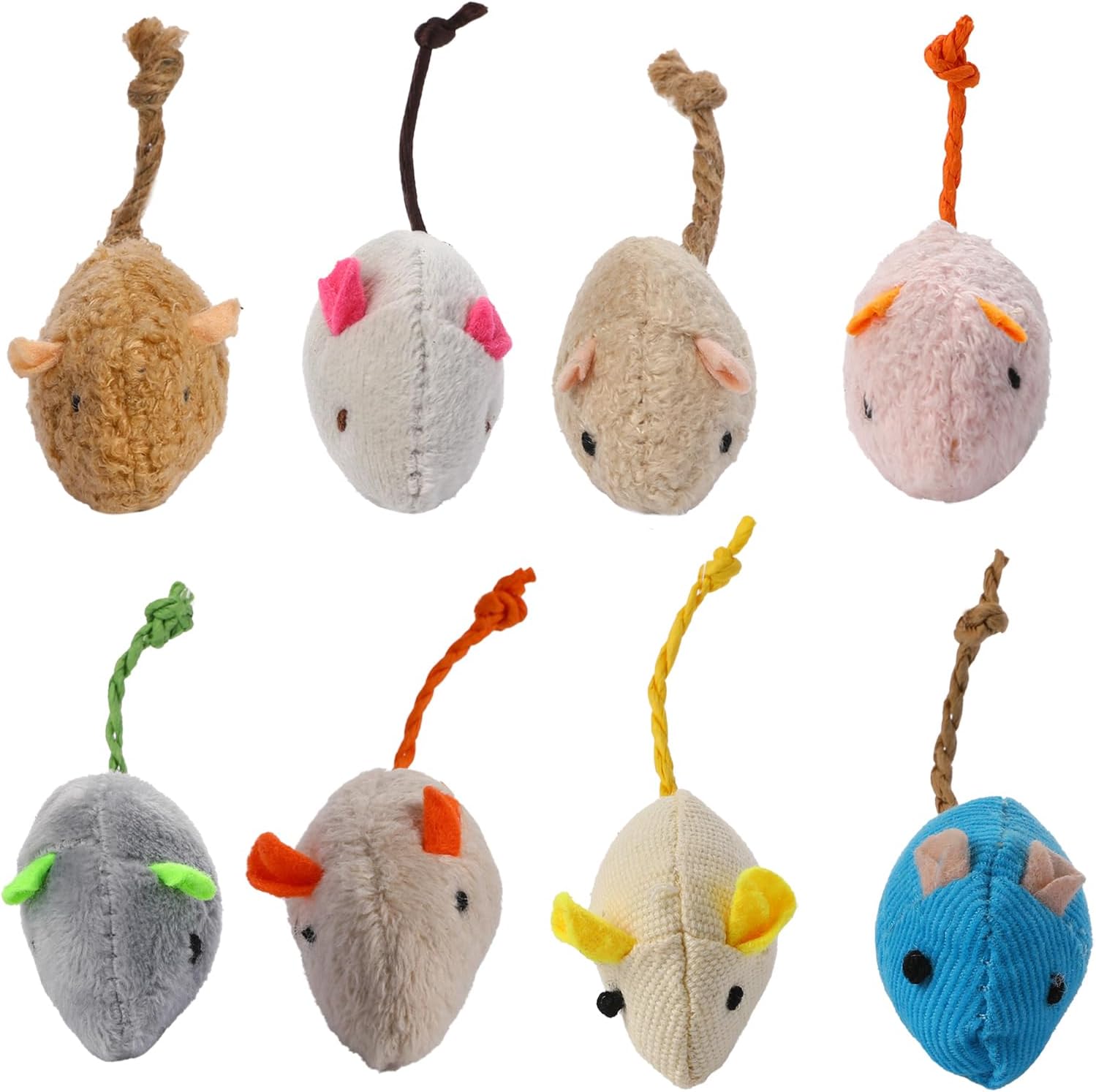 Catnip Interactive Plush Mouse - 8 ألعاب تفاعلية للقطط والفأر معبأة