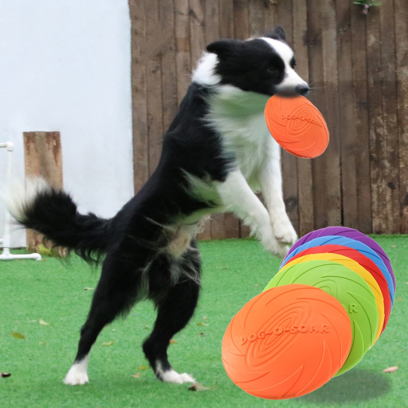Flying Disc Dog Training Toy - لعبة الصحن الطائر من السيليكون التفاعلية
