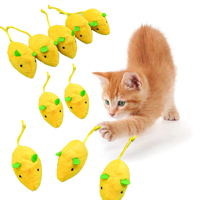 Catnip Interactive Plush Mouse - ألعاب الفئران التفاعلية للقطط، ألعاب النعناع