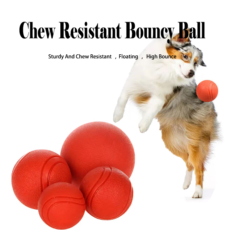 Indestructible Dog Chew Toy - كرة مطاطية صلبة للكلاب، لعبة مضغ