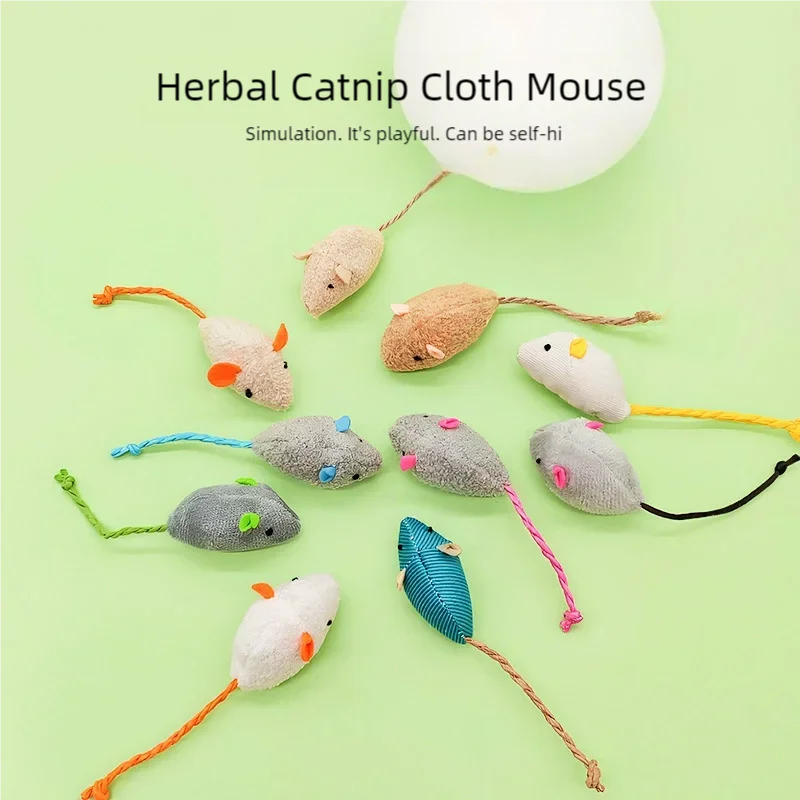 Catnip Interactive Plush Mouse - لعبة قطط على شكل فأر محشو