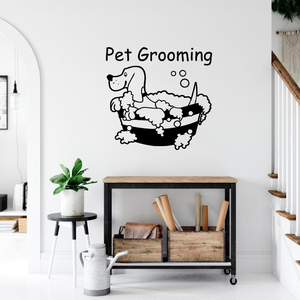 Pet Grooming - ملصق جداري رومانسي مخصص لتزيين غرف