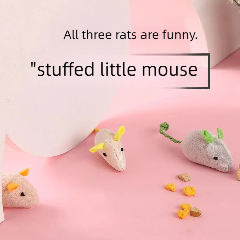 Catnip Interactive Plush Mouse - لعبة القط النعناع البري والفئران باللون