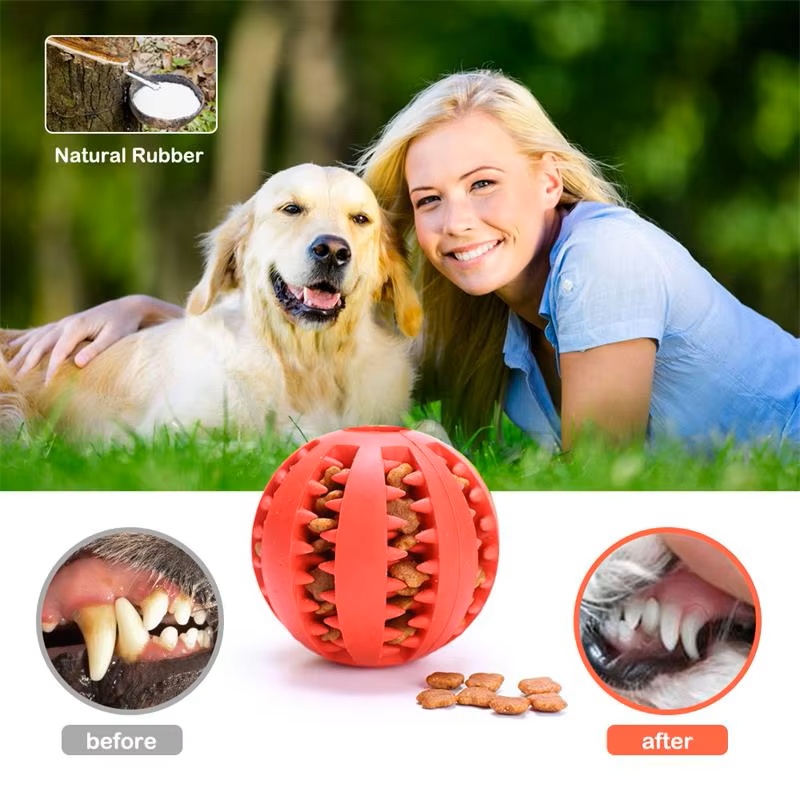 Dog Puzzle Feeder Toy - كرة مطاطية تفاعلية من السيليكون للعب