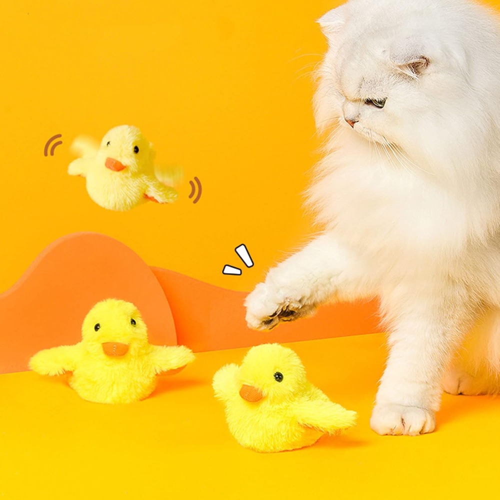 Catnip Interactive Plush Mouse - لعبة بطة كهربائية تفاعلية للقطط، بطة