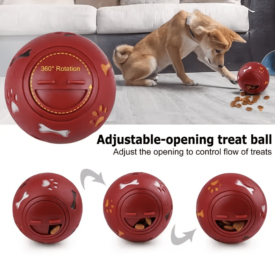 Rubber Treat Dispensing Dog Toy - كرة مكافآت للكلاب، لعبة توزيع طعام