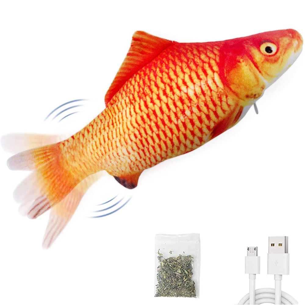 ألعاب القطط على شكل سمكة، لعبة - مراجعة Electric Floppy Fish Dog Toy وسعره
