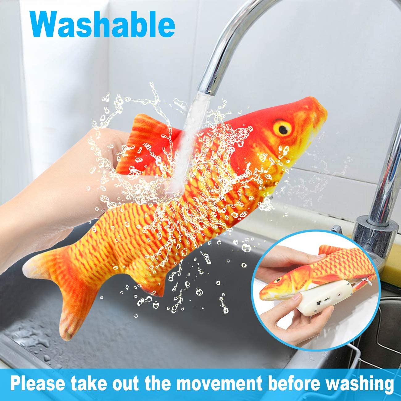 ألعاب القطط على شكل سمكة، لعبة - مراجعة Electric Floppy Fish Dog Toy وسعره