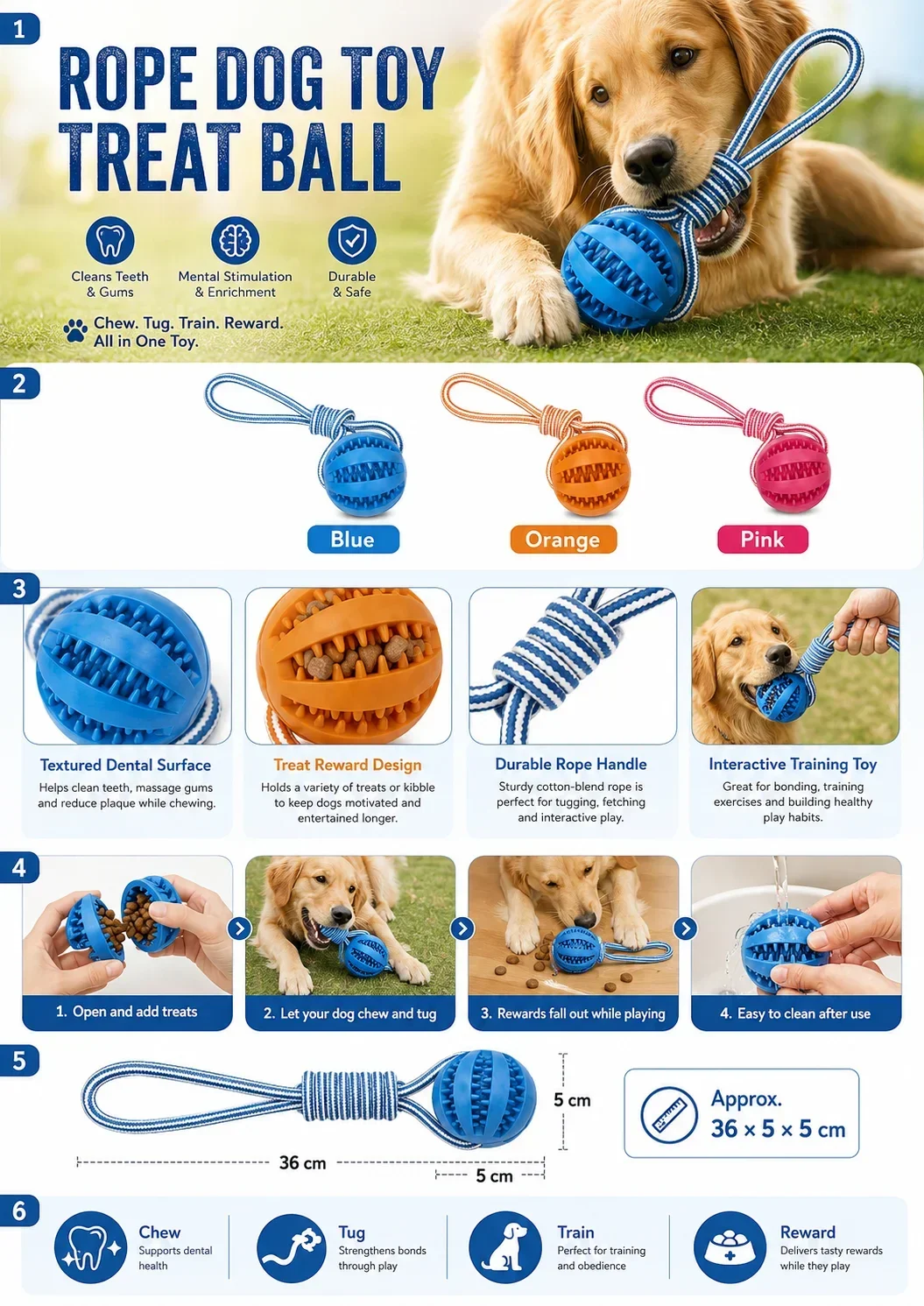 كرة مطاطية مانعة للتسرب للكلاب - مراجعة Rubber Treat Dispensing Dog Toy وسعره