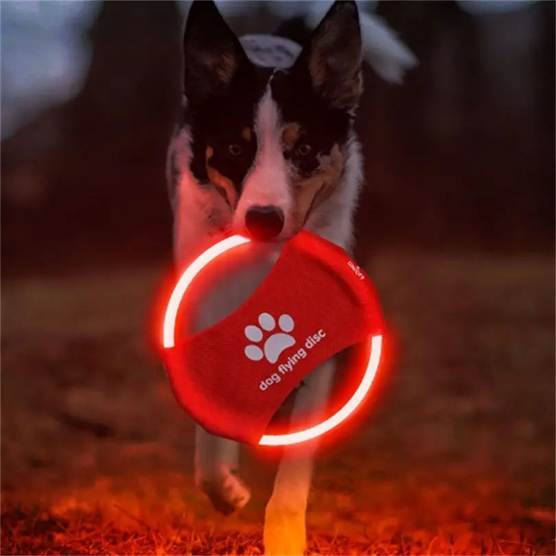 لعبة الكلب LED متوهجة قابلة لإ - مراجعة Flying Disc Dog Training Toy وسعره