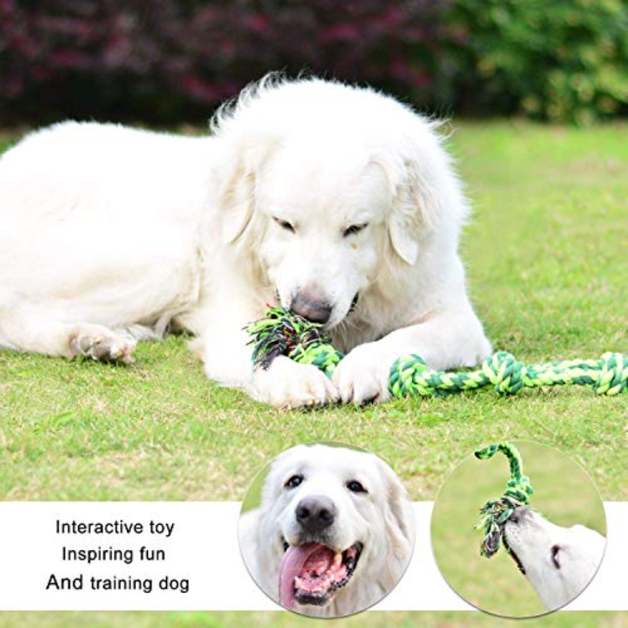 ألعاب للكلاب الكبيرة والمضغوطة - مراجعة Dog Rope Toy Aggressive Chewers وسعره
