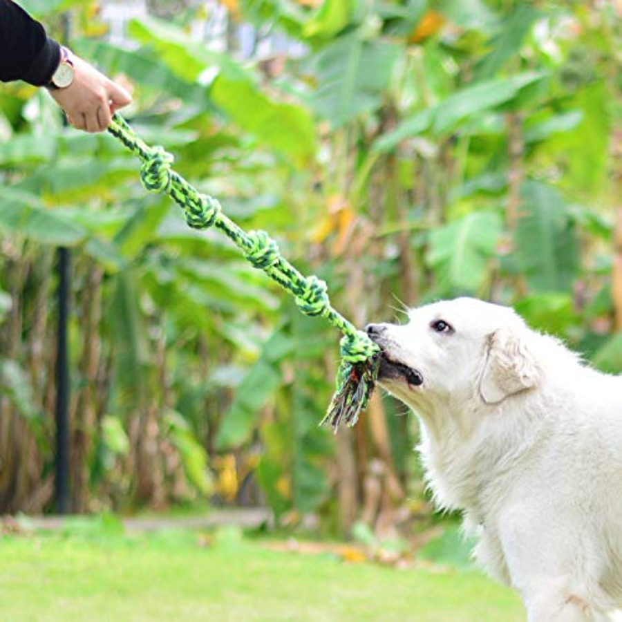 ألعاب للكلاب الكبيرة والمضغوطة - مراجعة Dog Rope Toy Aggressive Chewers وسعره