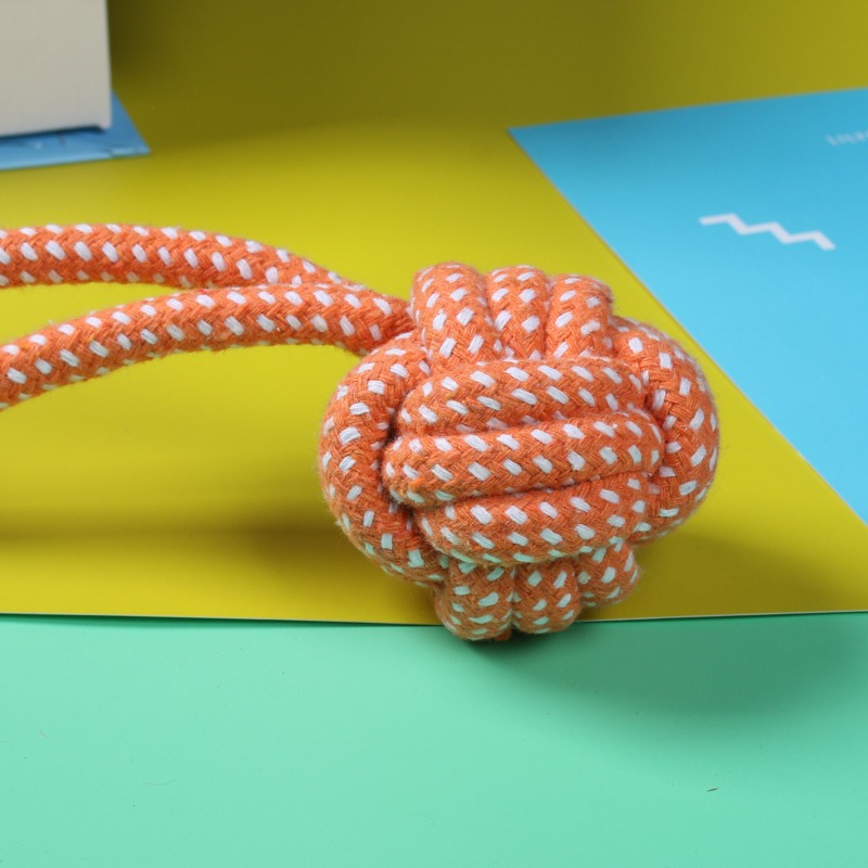 1 قطعة لعبة مضغ للكلاب مع كرات - مراجعة Dog Rope Toy Aggressive Chewers وسعره
