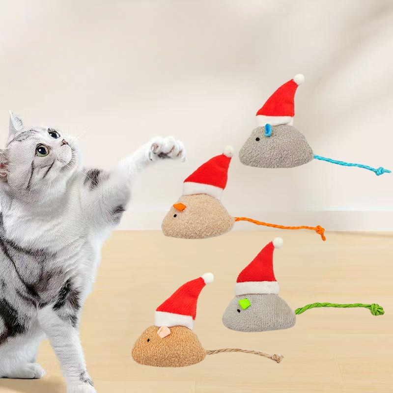 5 قطعة لعبة مضغ القط النعناع ا - مراجعة Catnip Interactive Plush Mouse وسعره