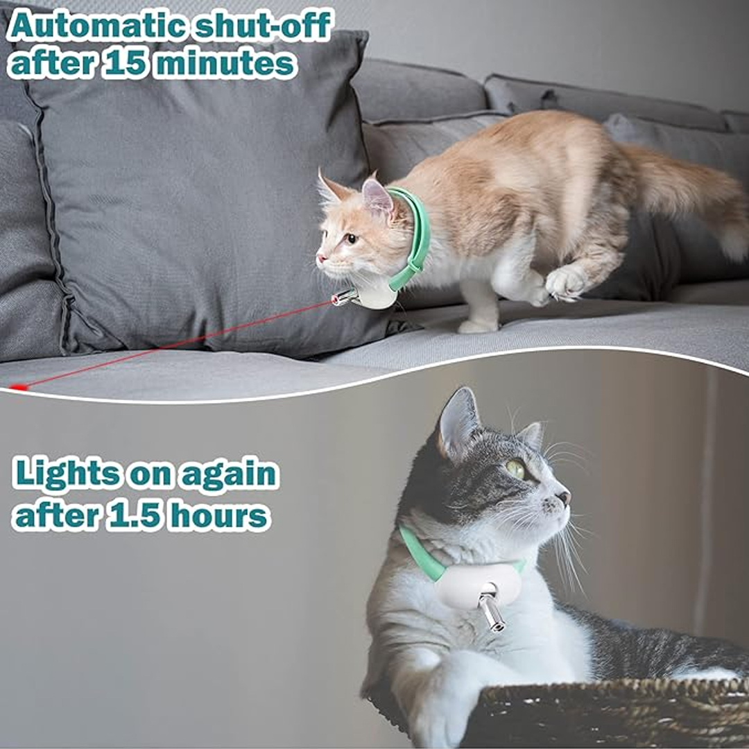 طوق مؤشر الليزر للقطط - لعبة إ - مراجعة Laser Pointer Cat Toy Automatic وسعره