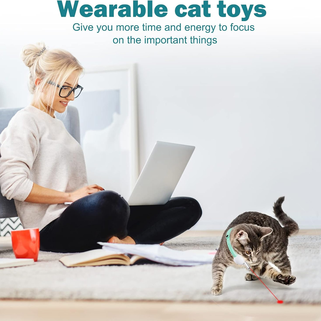 طوق مؤشر الليزر للقطط - لعبة إ - مراجعة Laser Pointer Cat Toy Automatic وسعره