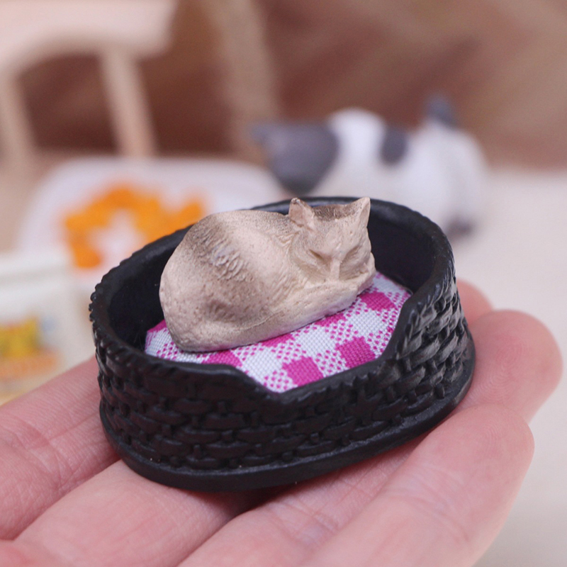 1/12 دمية محاكاة سرير قطة صغير - مراجعة Pet Beds وسعره