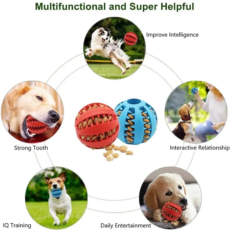 كرة مكافآت للكلاب، لعبة تفاعلي - مراجعة Rubber Treat Dispensing Dog Toy وسعره