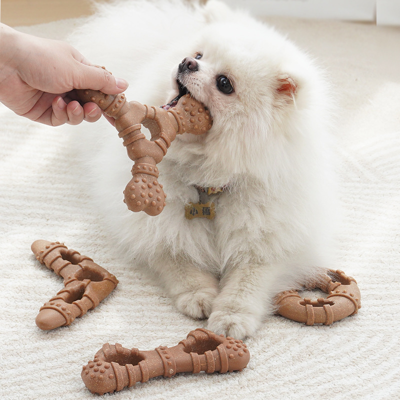 تقليد العظام المولي لعبة الكلب - مراجعة Teeth Cleaning Dog Chew Bone وسعره