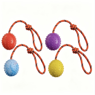 عبوتان من كرات الكلاب المطاطية - مراجعة Dog Rope Toy Aggressive Chewers وسعره