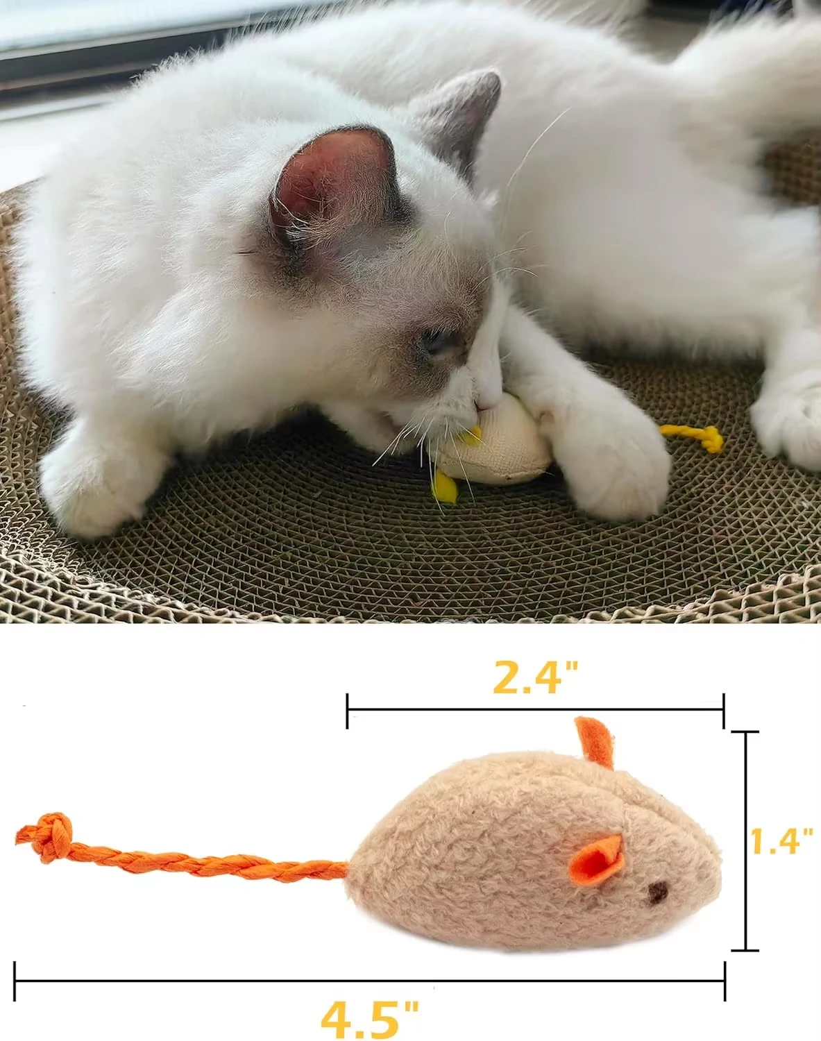 5 قطع ألعاب قطط على شكل فأر مع - مراجعة Catnip Interactive Plush Mouse وسعره