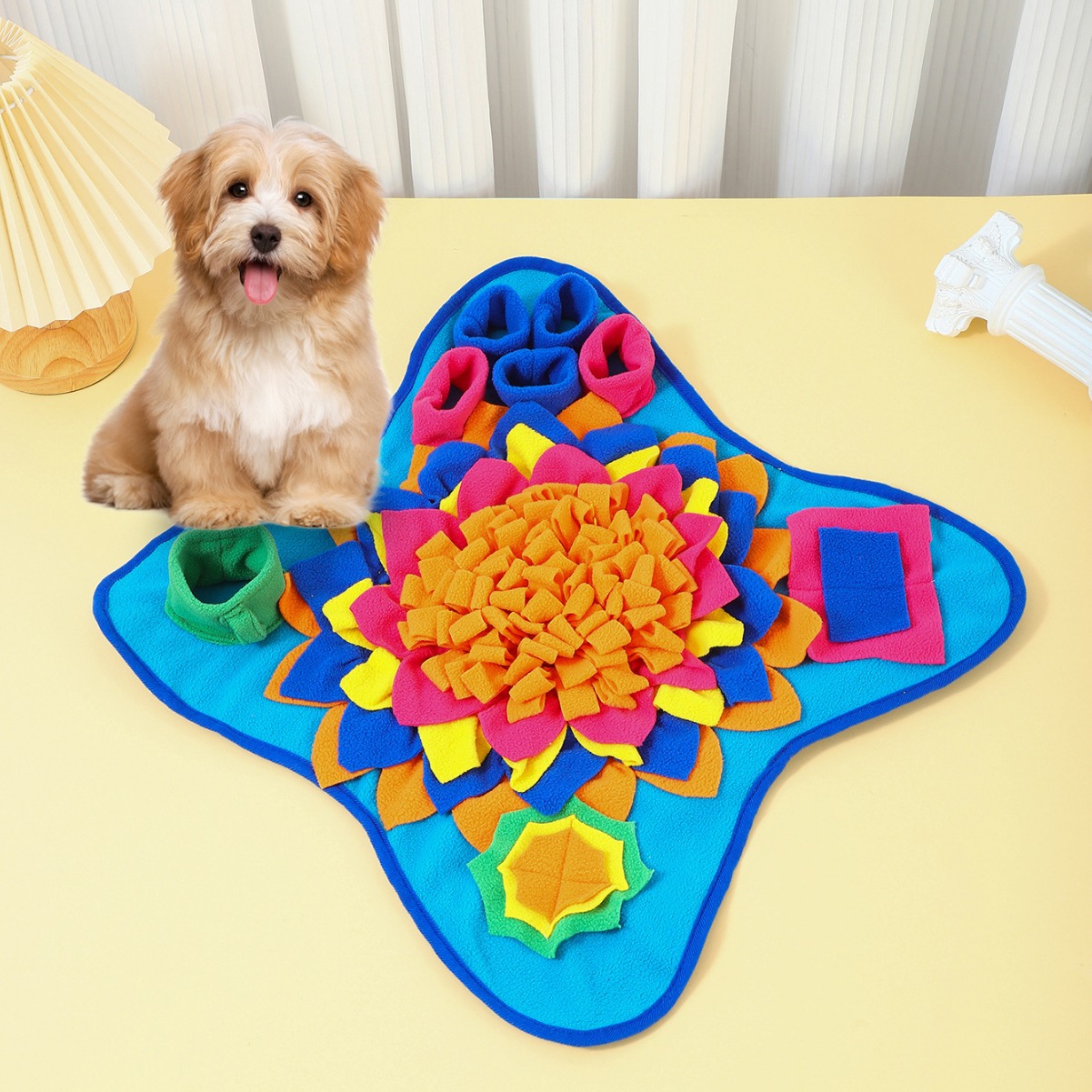 حصيرة سنفل الحيوانات الأليفة ا - مراجعة Dog Puzzle Feeder Toy وسعره