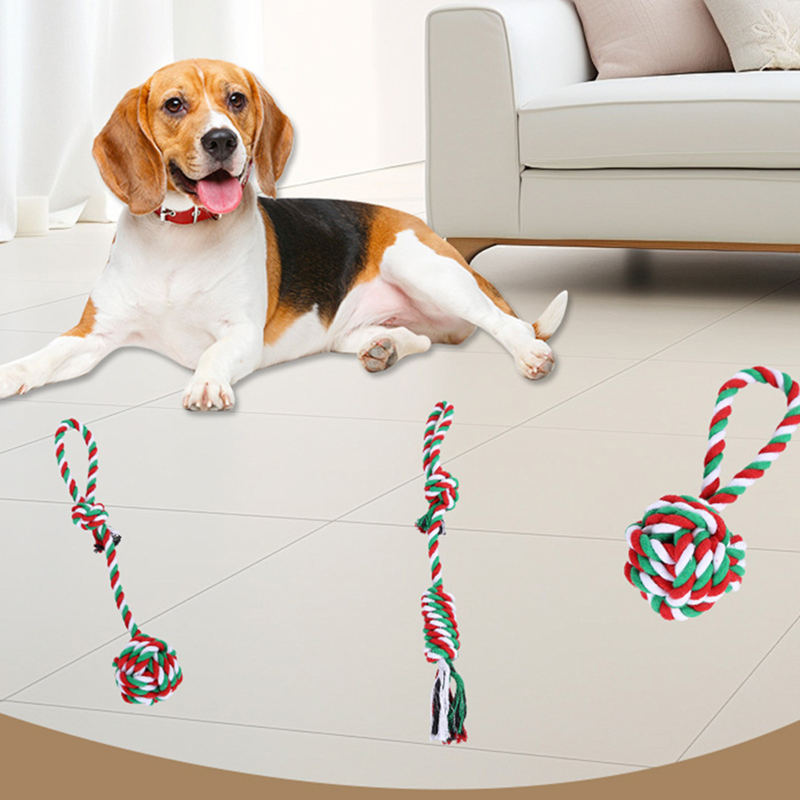 مجموعة ألعاب حبلية للكلاب للمض - مراجعة Dog Rope Toy Aggressive Chewers وسعره